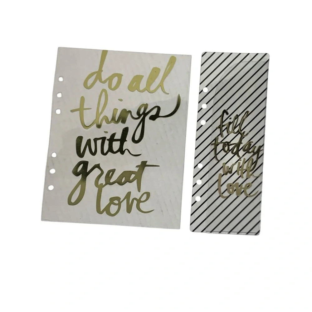 HEIDI SWAPP Glitter Gold Vertical Daily Planner 8x6
